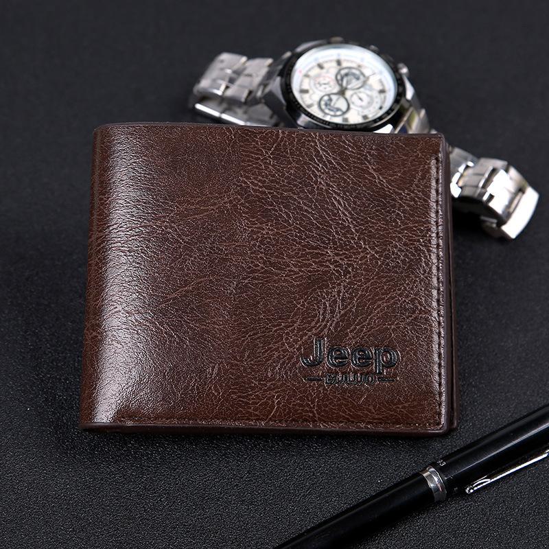 men's wallet business leisure wallet short multi-card-slot wallet student youth men's coin purse gift