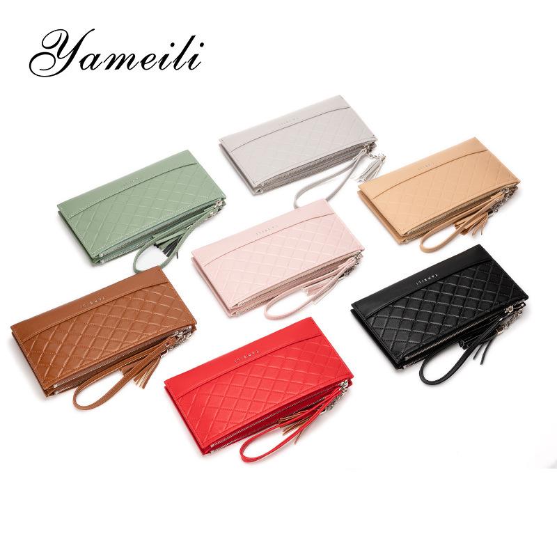 2023 New Wallet Women's Diamond Fashion Mid-Length Zipper Wallet Clutch Wallet Change Clutch