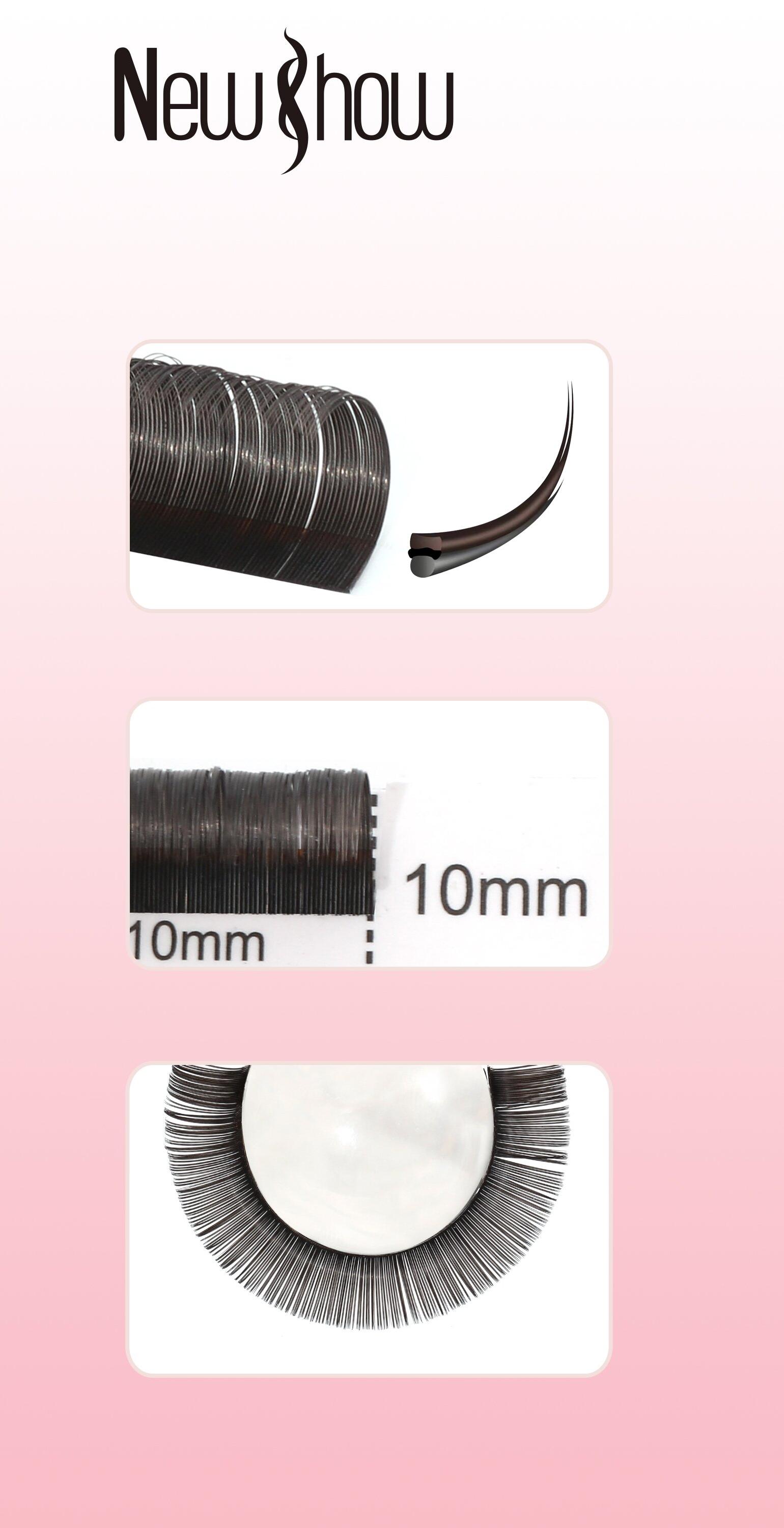 NEWSHOW eyelash extensions NEWHOW false eyelashes Flat hair details Picture