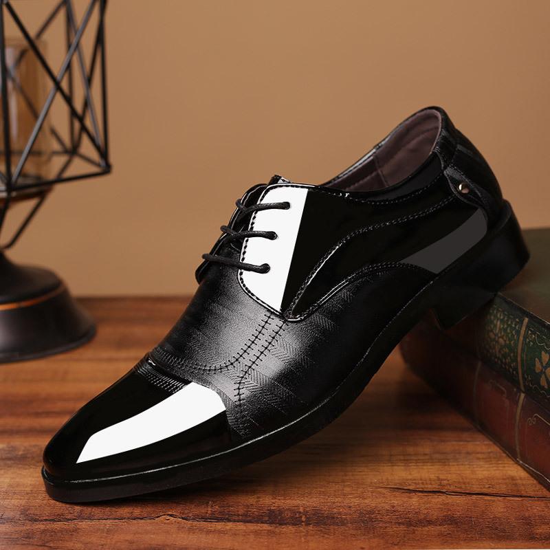 spring new leather shoes men's business formal large size shoes fashion baita wedding shoes one piece dropshipping