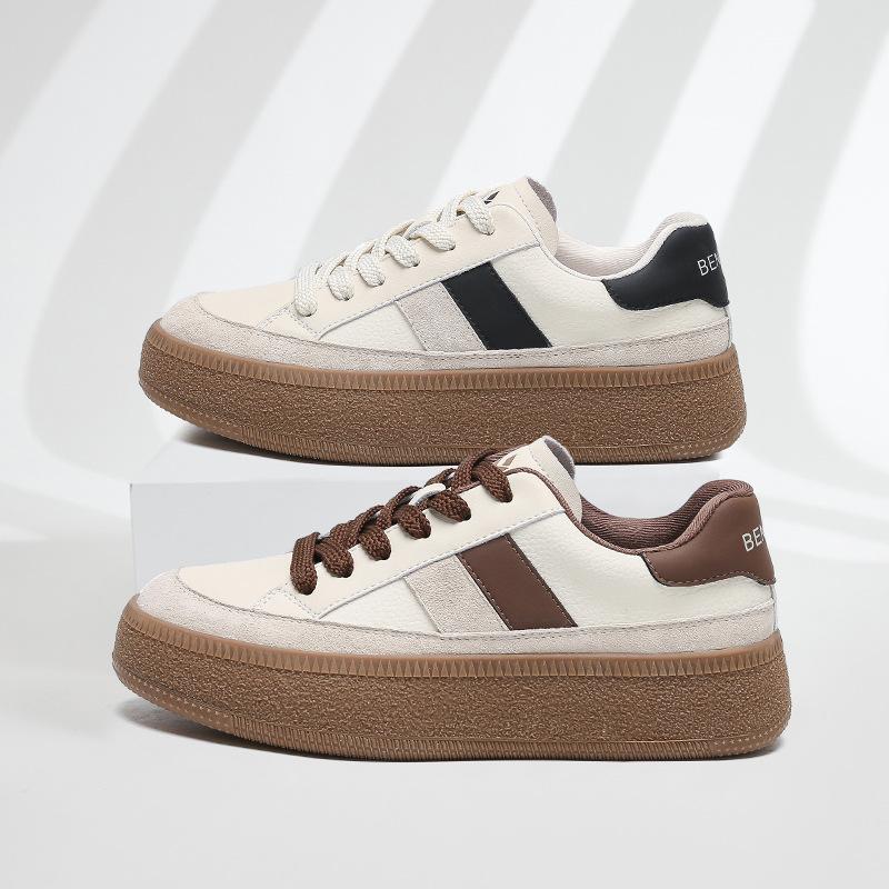 platform sneakers women's sports casual summer ladies new leather white shoes versatile women's korean style shoes top really platform shoes