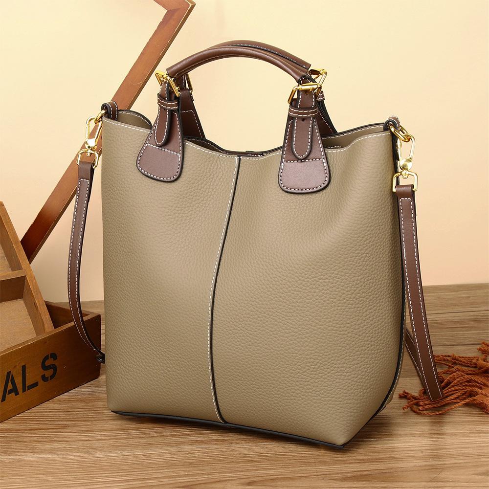 Bag Women's Niche High-Grade Shoulder Cross Body Bucket Bag 2023 New Genuine Leather Ladies' Bags Fashion Commuter Handbag