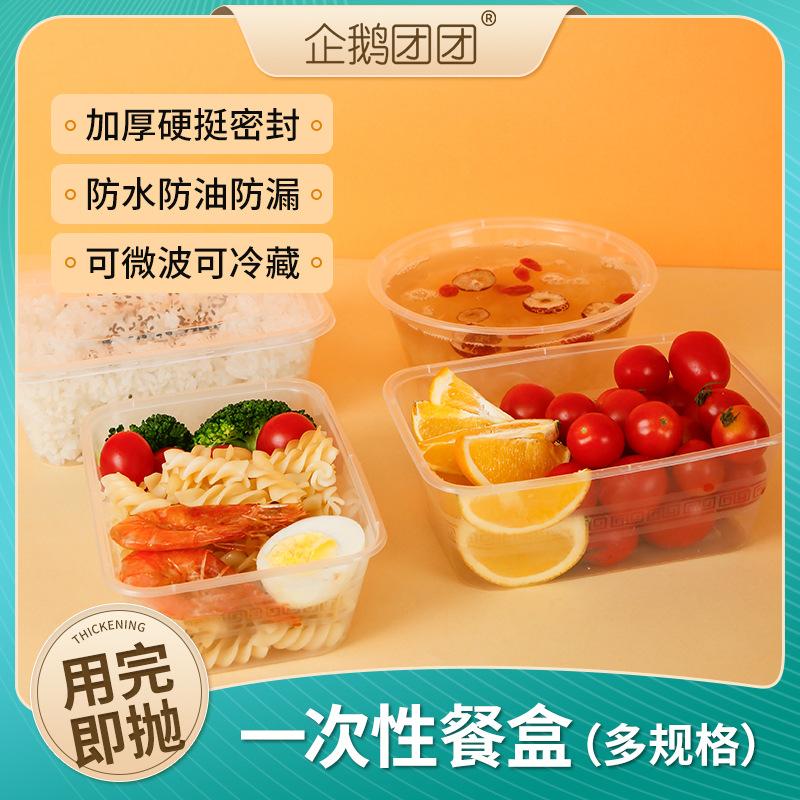 wholesale disposable lunch box thickened square plastic lunch box dinner takeaway packing box crisper pp food container