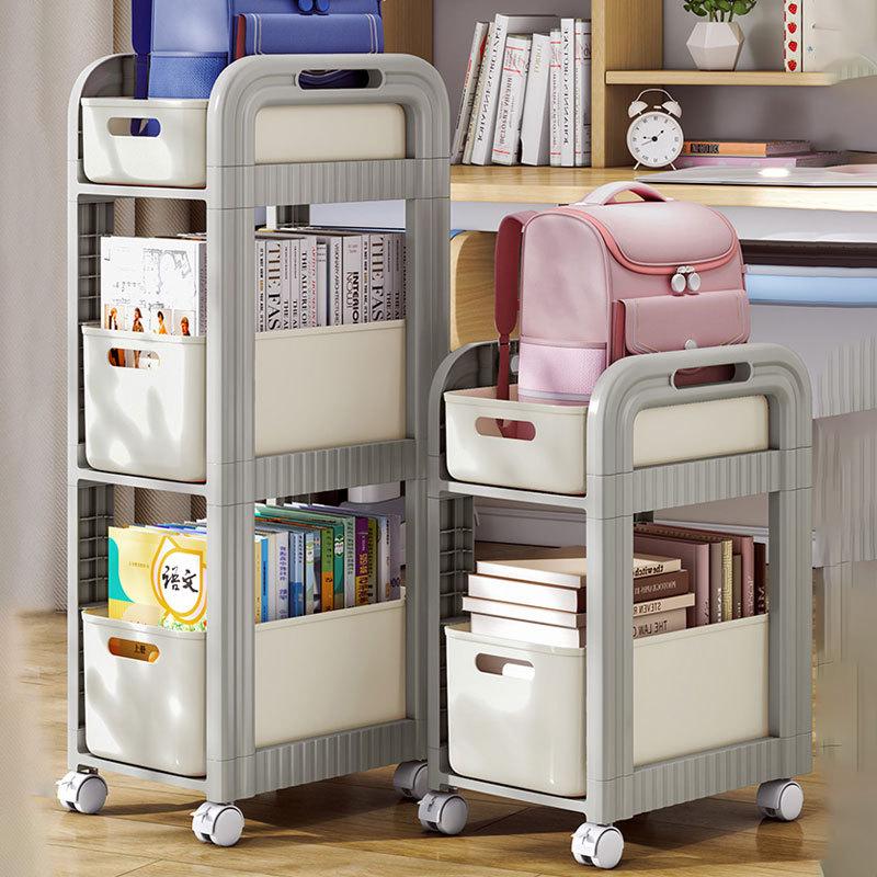 multi-functional schoolbag rack drawer-type removable trolley book storage rack under table home multi-layer dormitory bookshelf