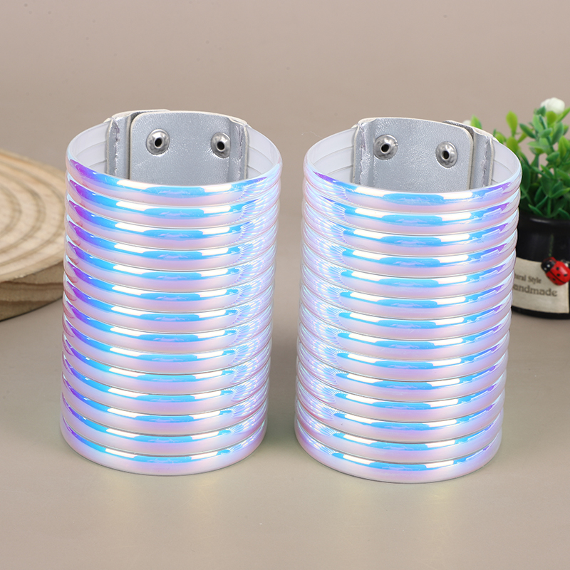 欧美跨境新品配饰复古民族风PU手镯 个性夸张朋克皮手环图