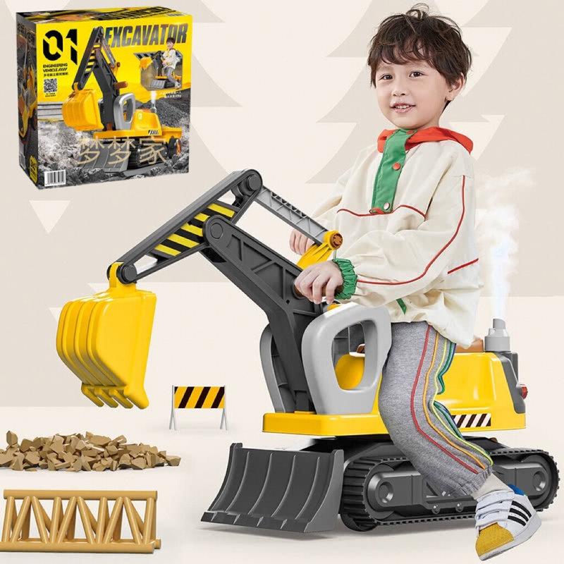 sam little actor multi-functional engineering excavator children's steam spray sliding forklift children's electric toys
