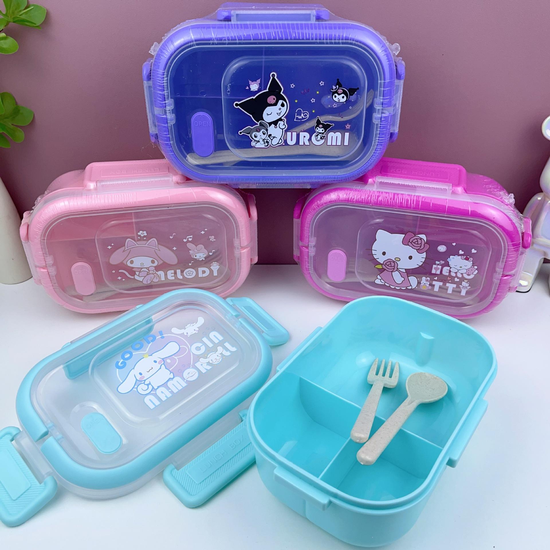 new sanrio good-looking multi-grid portable lunch box office worker lunch box clow m large capacity lunch box