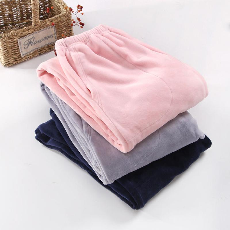 factory wholesale men's women's pajama pants island velvet warm pajama pants home wear couple home pants plus size