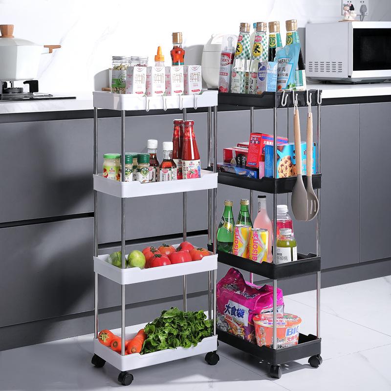 trolley rack floor multi-layer bathroom toilet gap living room and kitchen layered storage rack storage trolley