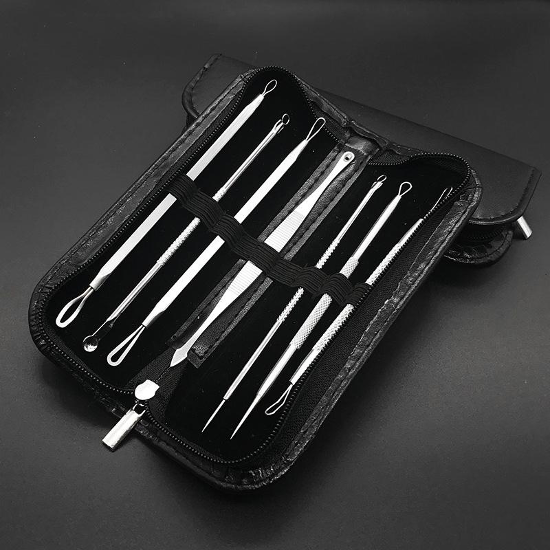 stainless steel acne pimple pin repair blackhead cosmetic tool 7-piece set pick squeeze remove pimple needle suit
