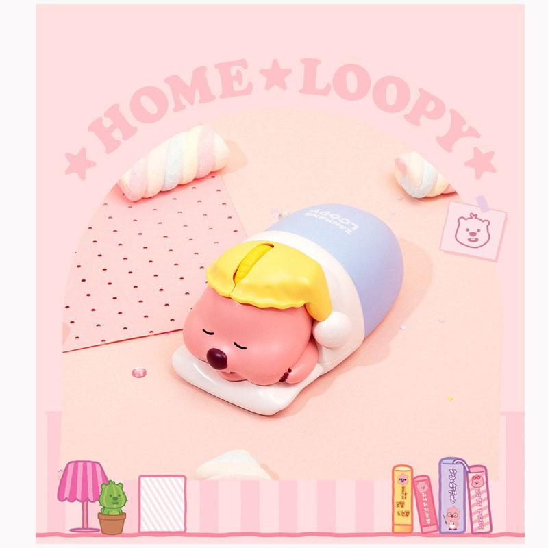 Korean Loopy Cartoon New Beaver Lubi Mouse for Girls Desktop Computer Laptop Wireless Mouse
