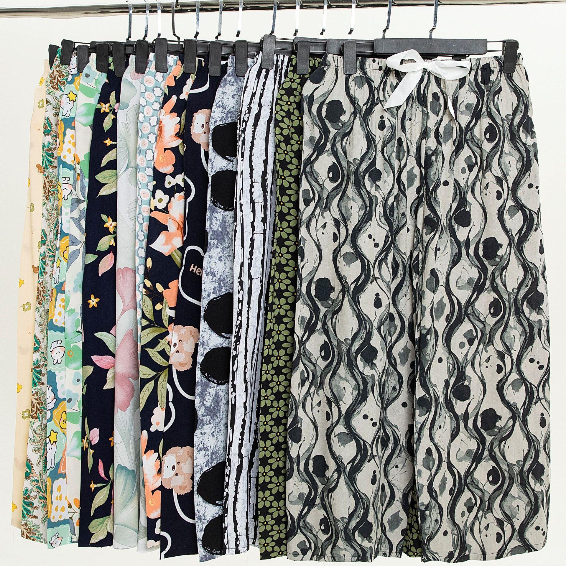 Women's Cotton Silk Pajama Pants for Spring and Summer Artificial Cotton Beach Pants Can Be Worn outside plus Size Cotton Silk Home Clothing Cropped Pants