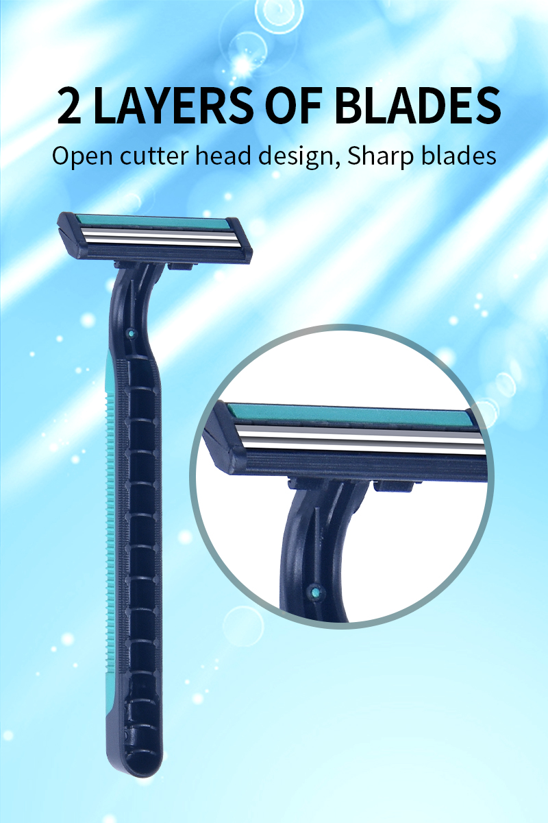 Hot-selling disposable double-layer stainless steel blade razors and portable underarm shavers for women pic 7