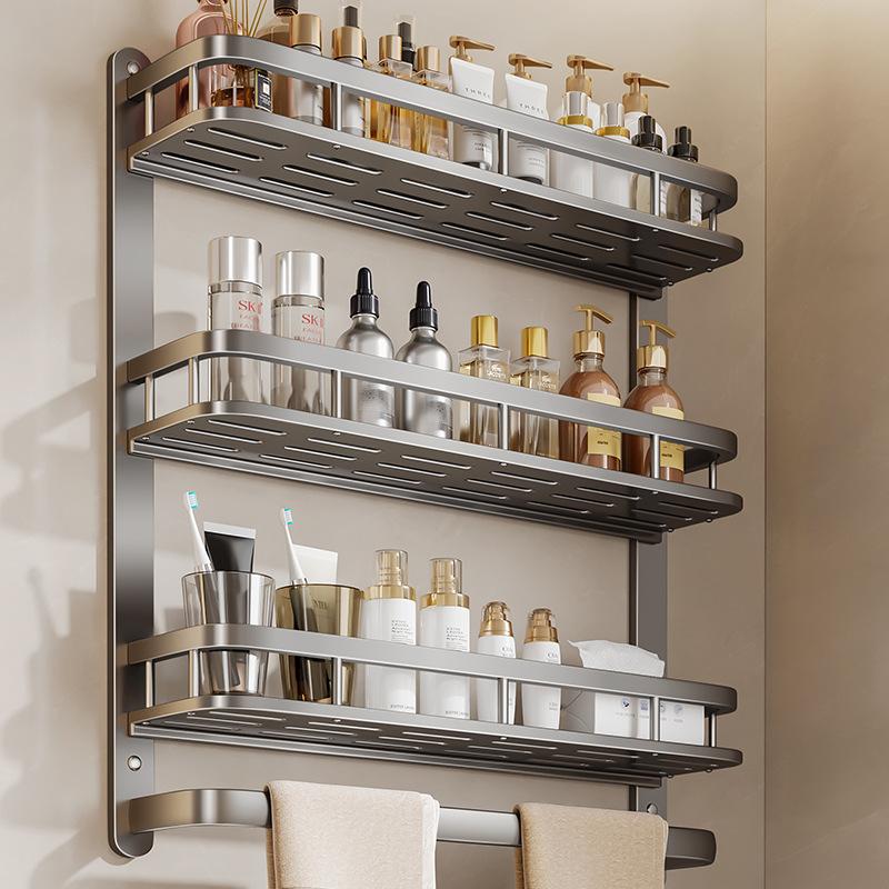 alumimum bathroom storage rack bathroom shelf wall mounted bathroom bathroom sink bathroom punch-free wall hanging