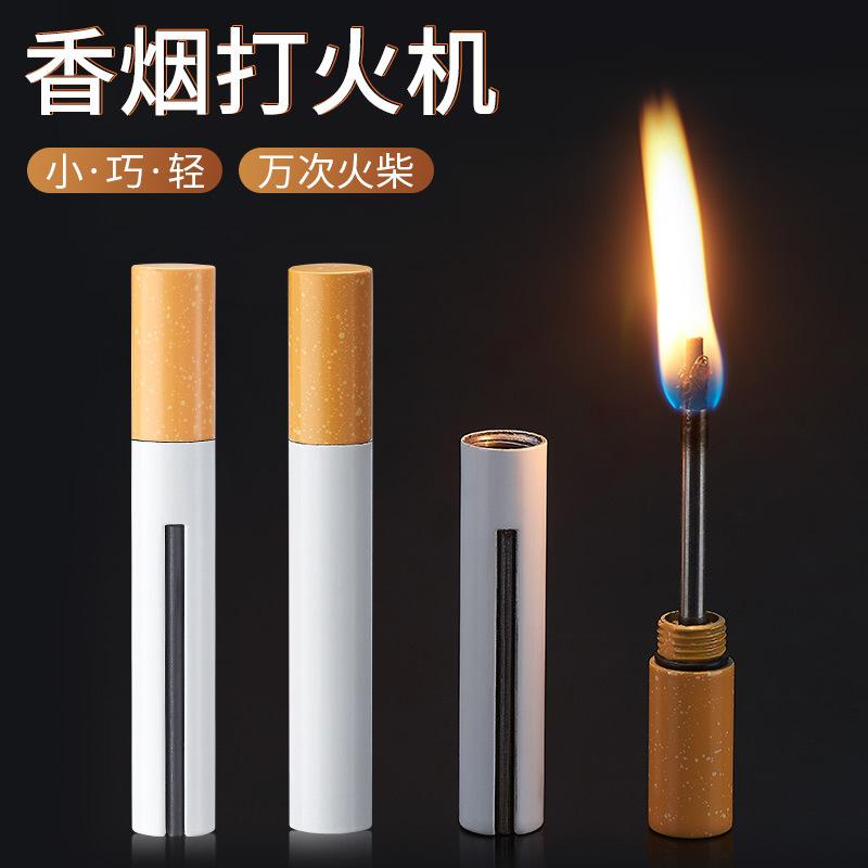 cigarette-shaped ten thousand matches creative windproof waterproof reusable match mini lighter wholesale