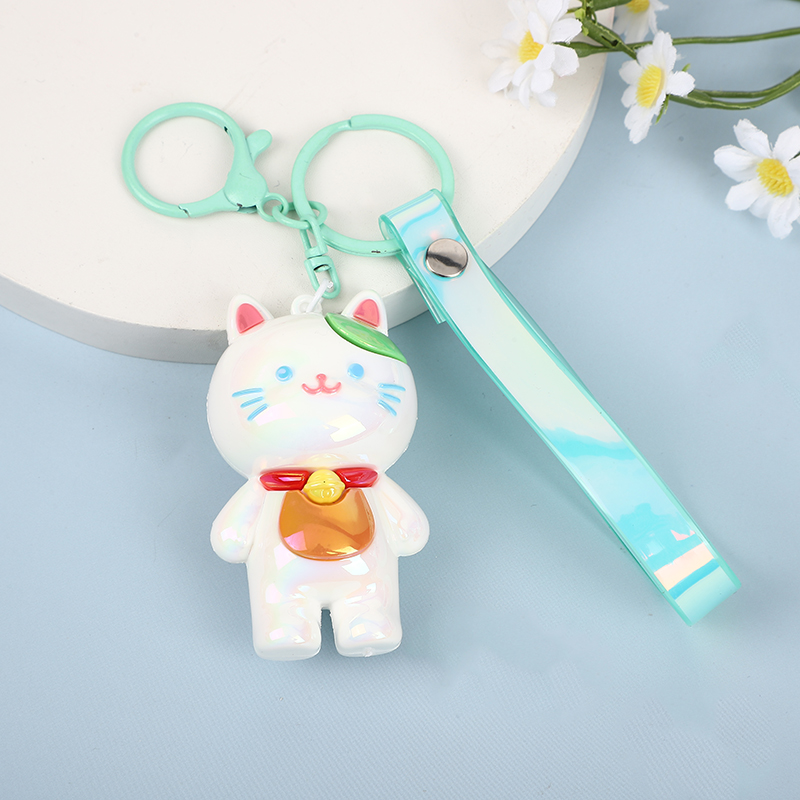 创意UV电镀猫咪钥匙扣卡通可爱包包小挂件儿童玩具汽车钥匙链挂饰详情2