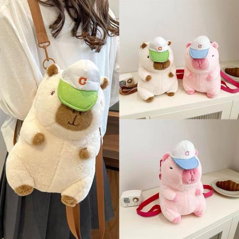 new lapabala plush capybara backpack cute wild plush bar student backpack birthday gift exchange