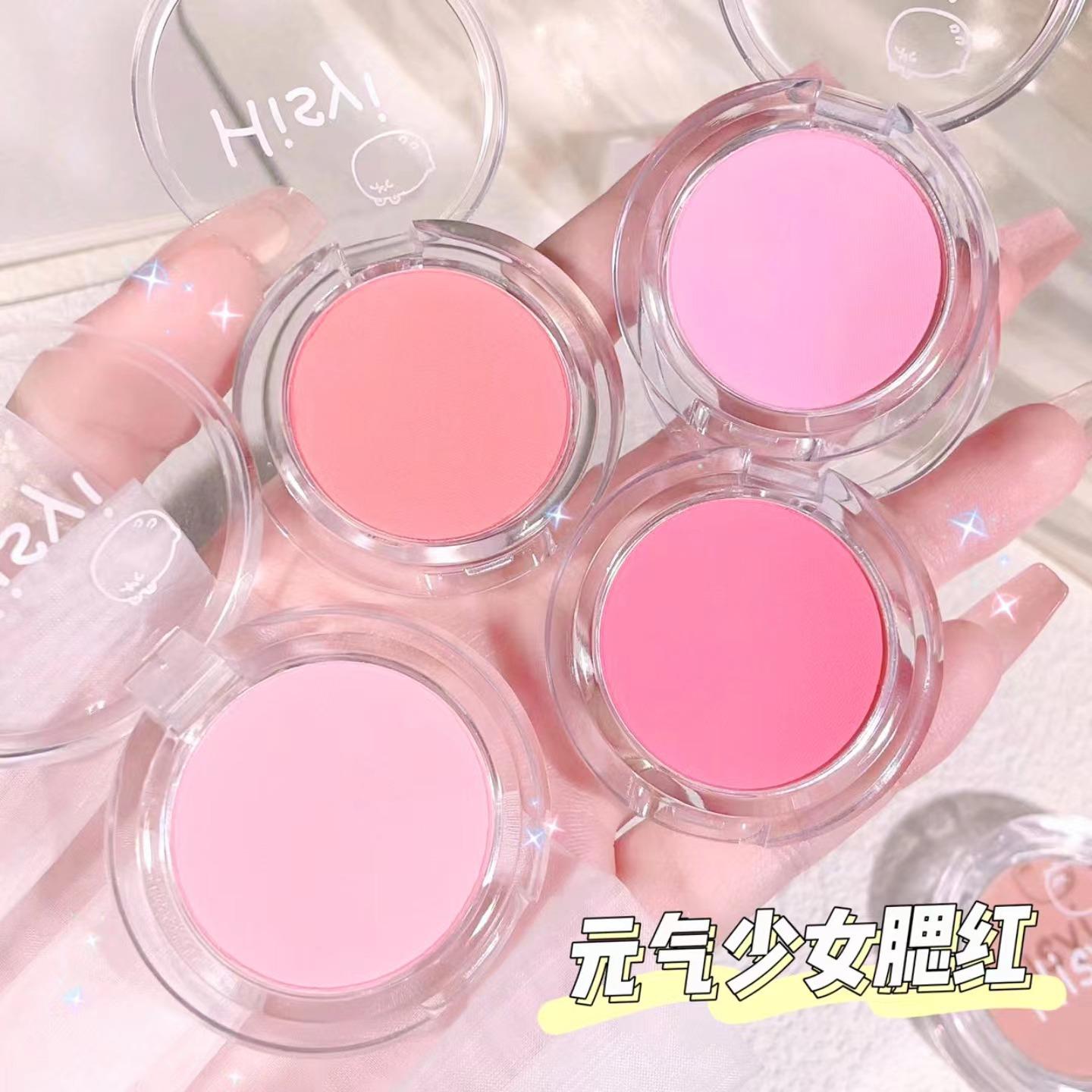 his monochrome blush white matte cosmetics vigorous girl nude makeup natural blooming monochrome blush plate