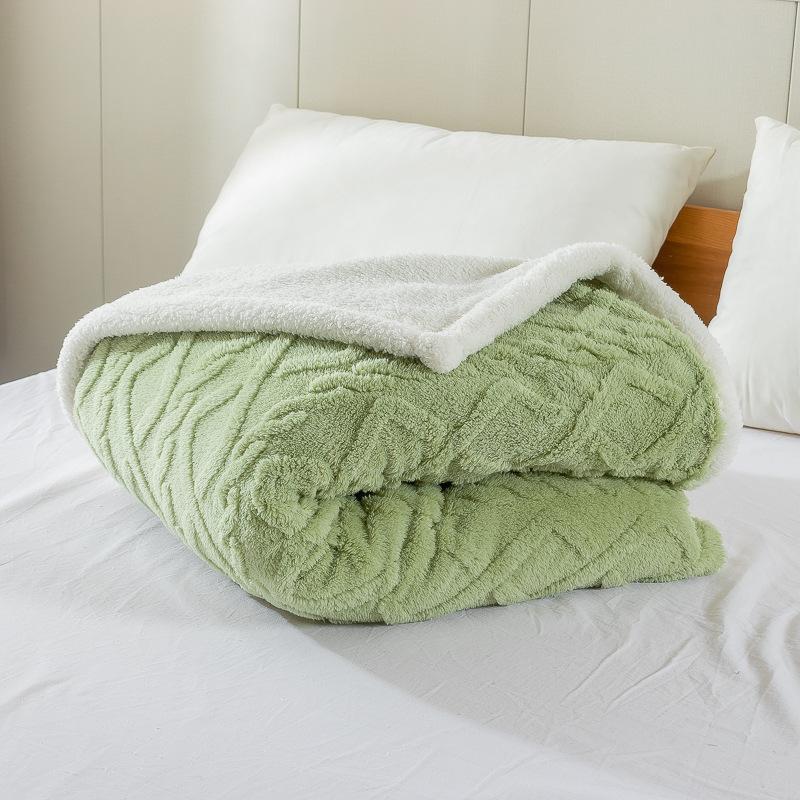 heavy weight taffeta cashmere composite blanket milk velvet blanket taffeta blanket nap blanket dormitory household