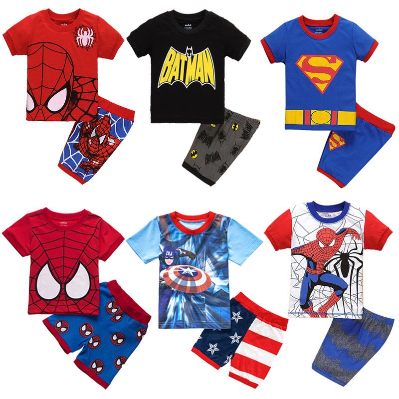 summer babyhas short-sleeved shorts two-piece boys' children's clothing pajama clothing children clothing home clothes one piece dropshipping