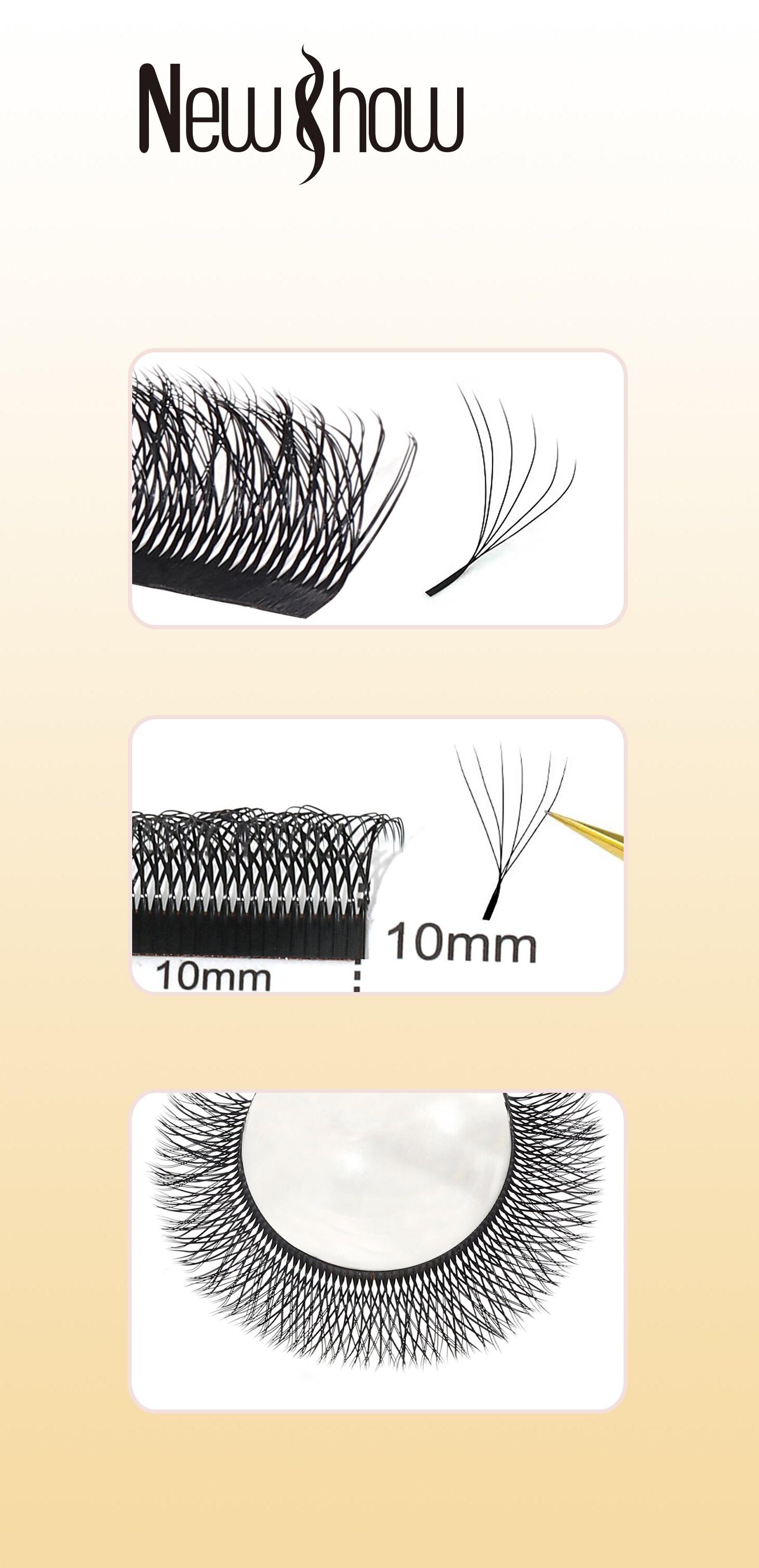 NEWSHOW eyelash extensions NEWHOW false eyelashes 6DW Double Lashes 6-leaf grass details Picture