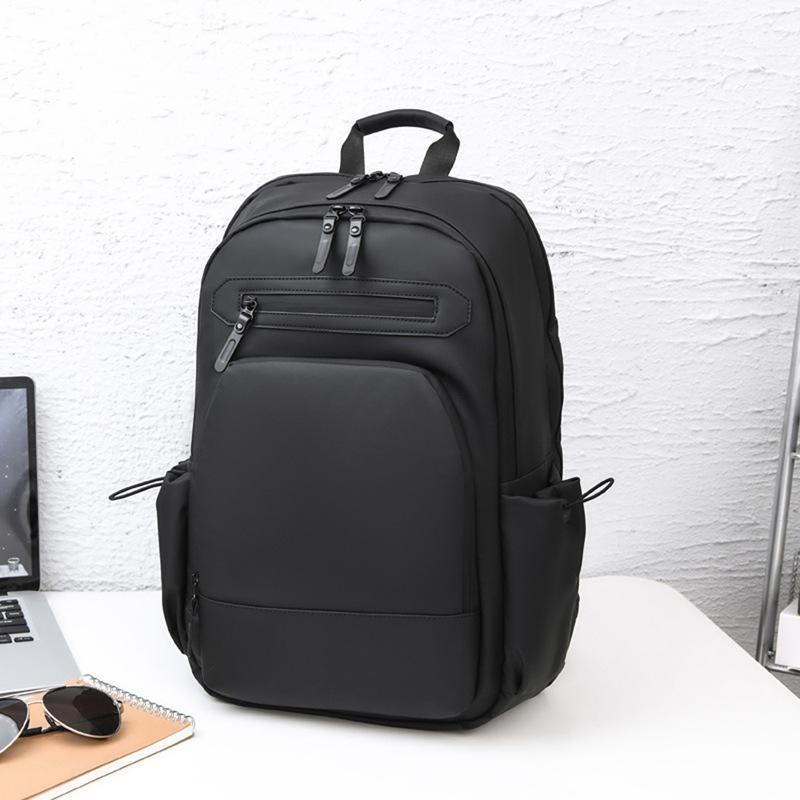 Business Backpack Multi-Layer Space 180-Degree Opening and Closing Fabric Wear-Resistant Waterproof 15-Inch Computer Backpack