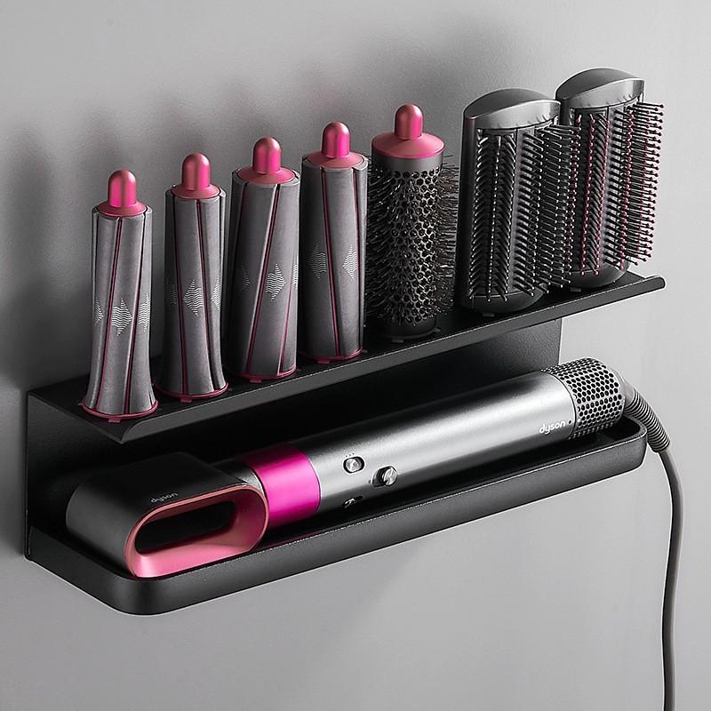 hair dryer hair curler storage rack dyson punch-free hair style shaper rack bathroom electric hair dryer storage rack