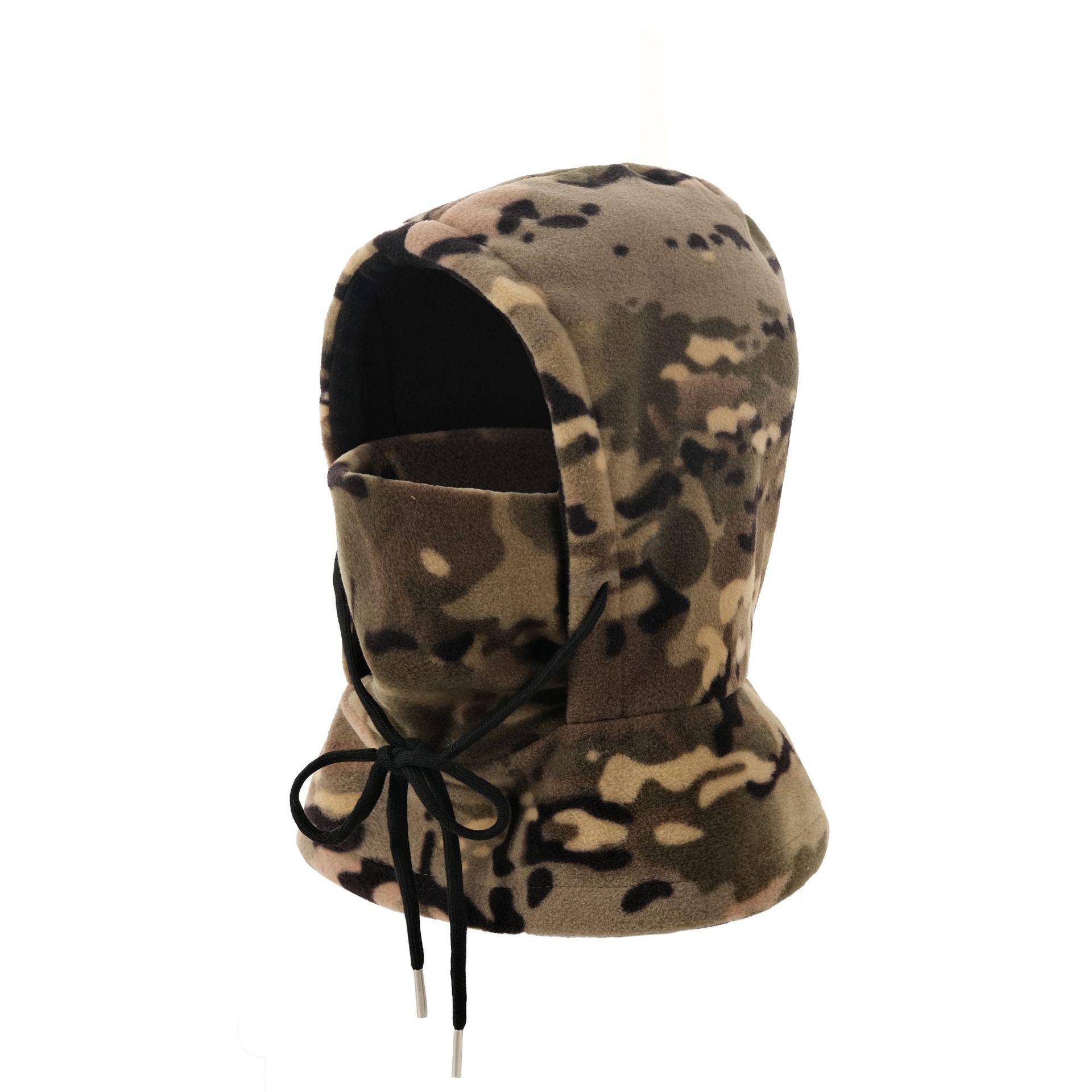 autumn and winter warm cycling mask outdoor cold-proof fleece hat integrated face care hat adjustable windtight hoods