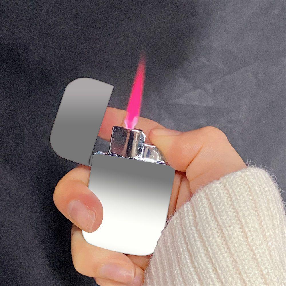 wenzhou metal thin tiktok inflatable mini windproof lighter good-looking igniter