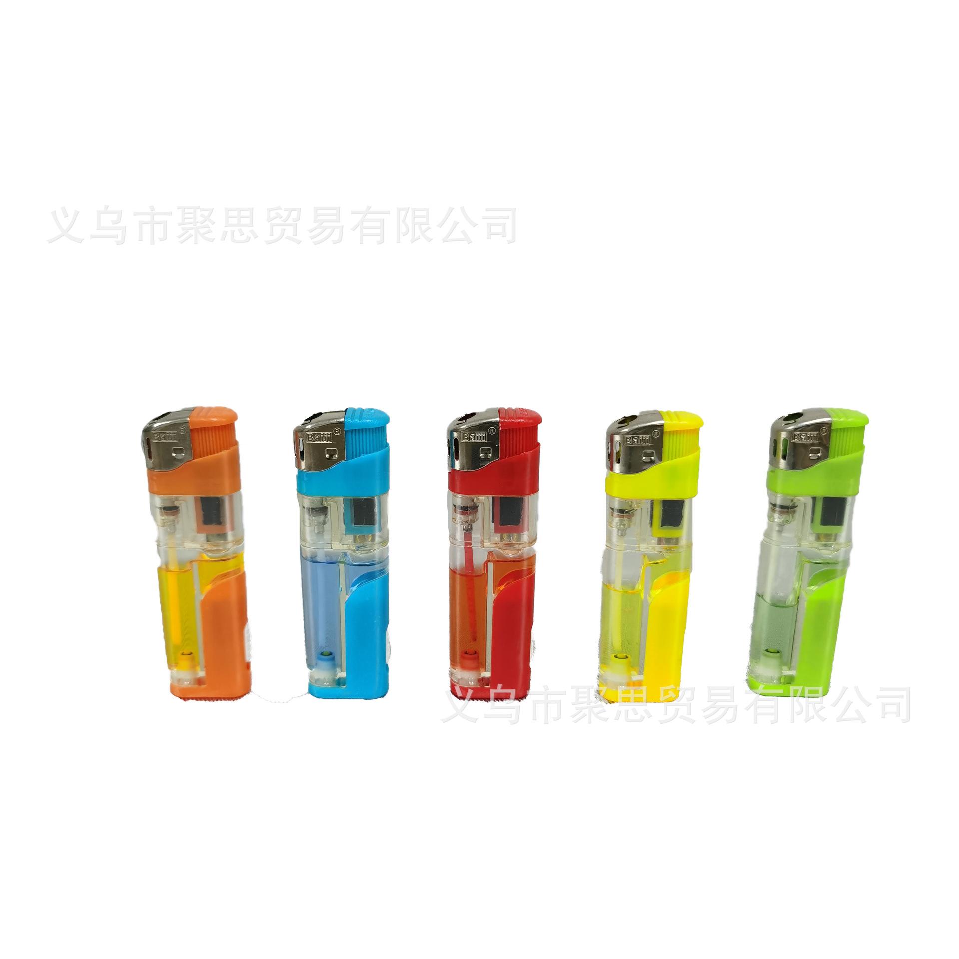 [spot] open flame 588 lighter flashlight plastic disposable five-color light machine supermarket foreign trade lighter
