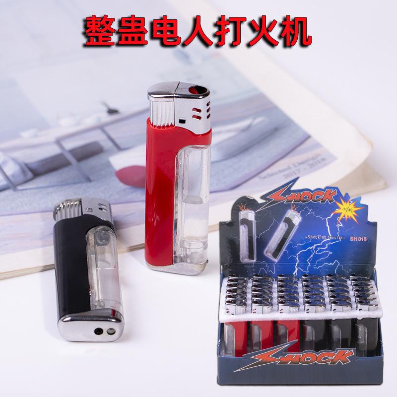 april fool's day toy electric shock lighter prank electric man small toy lighter electric man gift wholesale