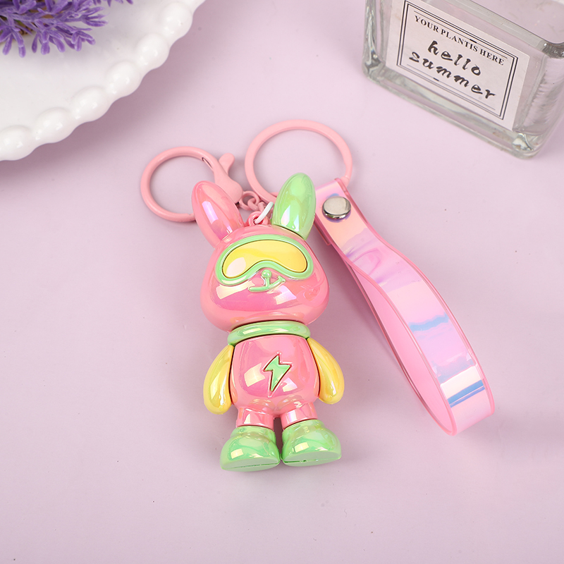 UV电镀兔子钥匙扣潮酷机械兔子钥匙链挂件情侣背包挂饰小礼品批发详情图4