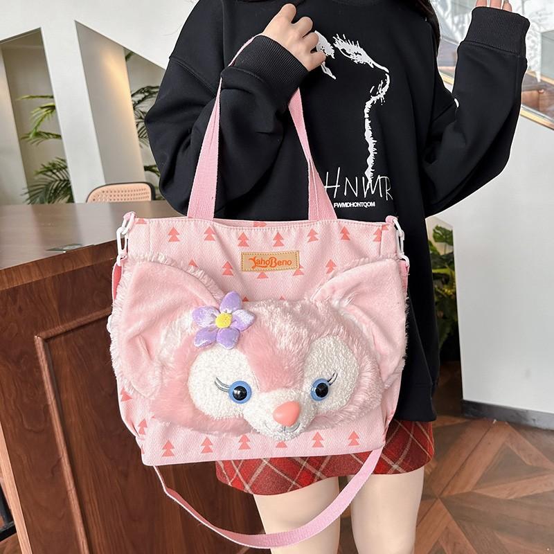 New Schoolbag Big Head Backpack Plush Fox Cartoon Versatile Cute Duffy Lingna Beier Backpack Gift