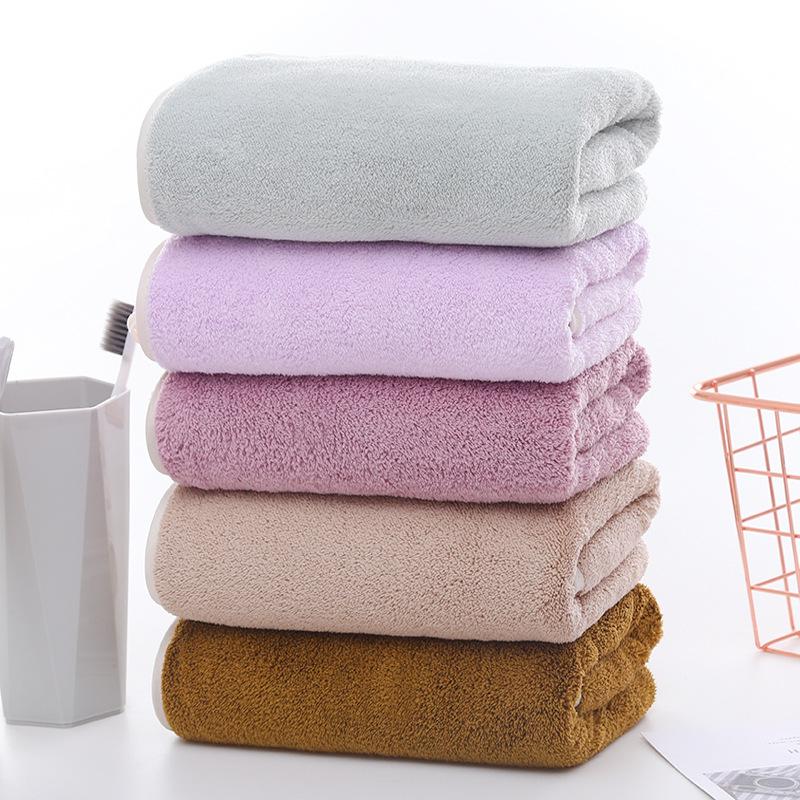 coral fleece covered absorbent towel household daily use