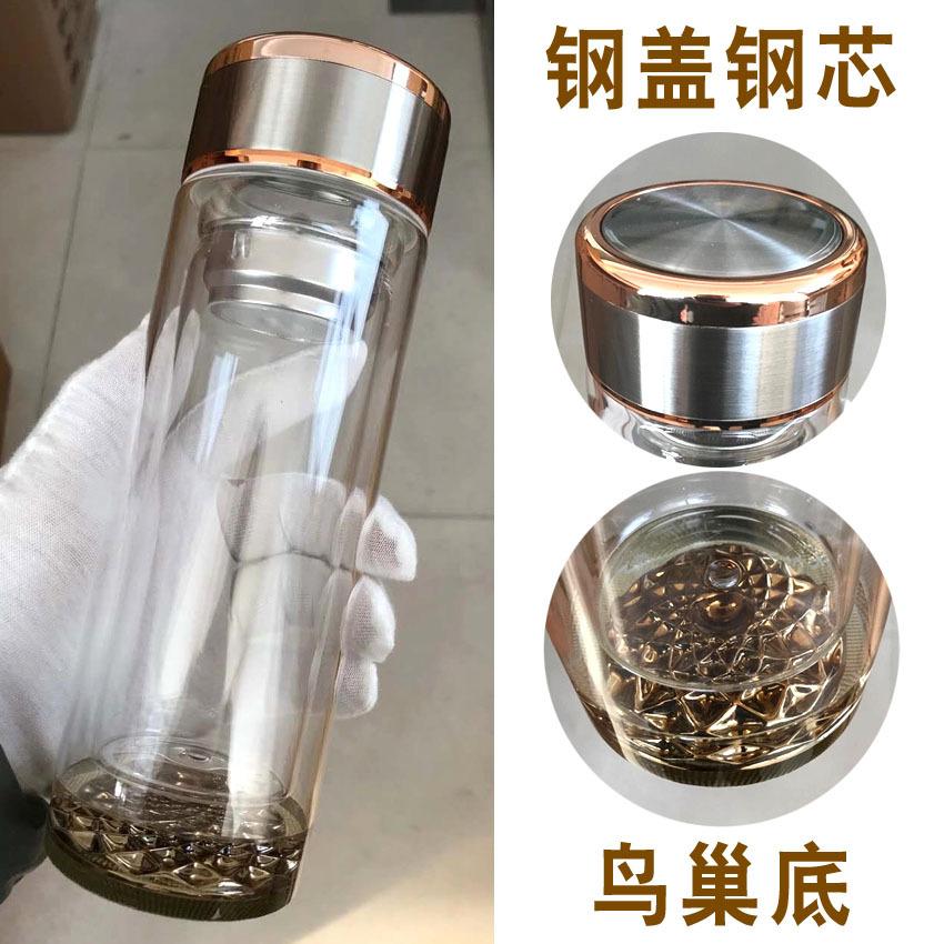 glass cup advertising cup tons gift crystal glasses tea cup borosilicate printed logo double layer glass cup