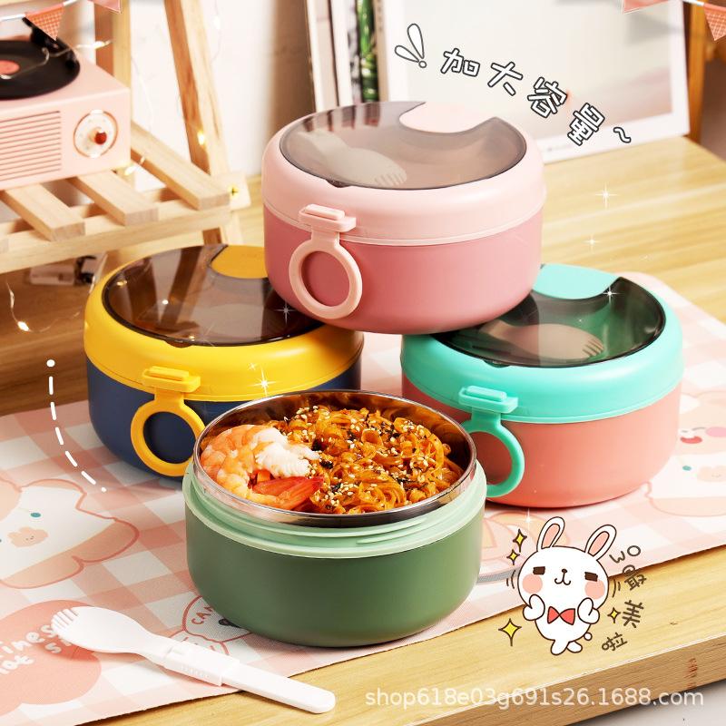 304 stainless steel instant noodle bowl students can instant noodle bowl office lunch box light lunch box for office workers