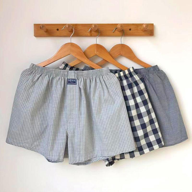Arrow Pants Men's Cotton plus Size Boxer Briefs Middle-Aged and Elderly Loose Home Wear Pajama Pants Youth Boxer Shorts