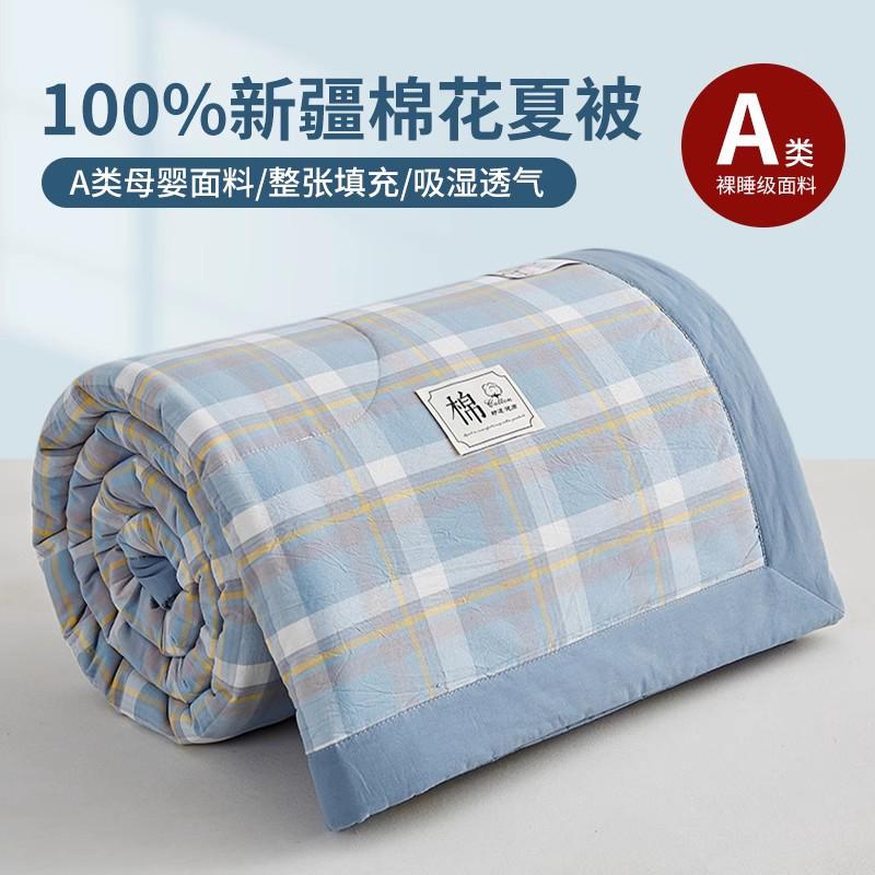summer class a xinjiang cotton quilts pure cotton air-conditioning duvet machine washable by students summer quilt summer blanket gift thin duvet