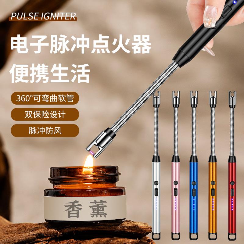 Jl897 Lengthened Igniter Kitchen Gas Stove Fierce Fire Stove Natural Gas Burning Torch Charging Lighter Igniter