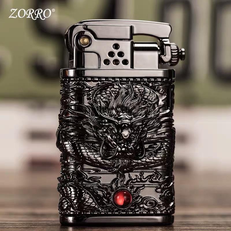 zorro kerosene lighter ejection ignition the mystic nine kerosene lighter armor dragon z602-101a
