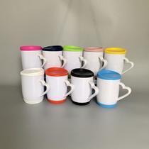 With Silicone Cover Ceramic Cup Logo Coffee Cup with Sublimation Coating Mug