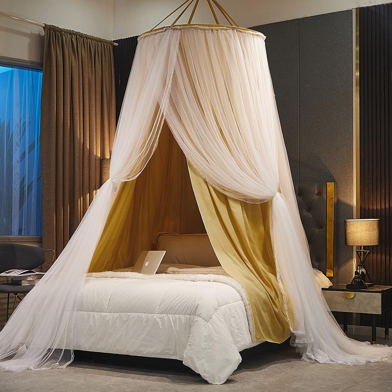 new dome dust-proof mosquito net integrated light blocking bed curtains dome hanging mosquito net bedside children's tent adult