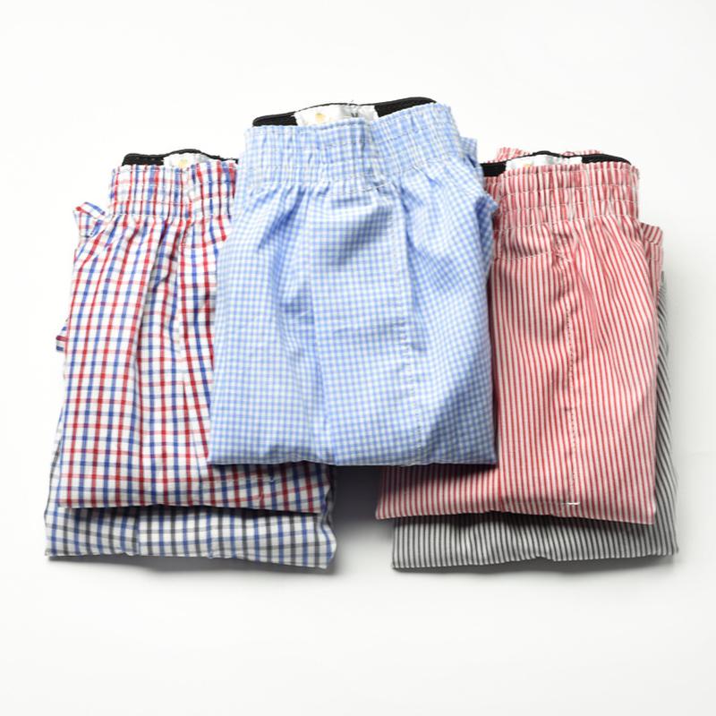 exclusive for cross-border men's boxer briefs pure cotton baggy pajama pants three-point home shorts woven arrow pants