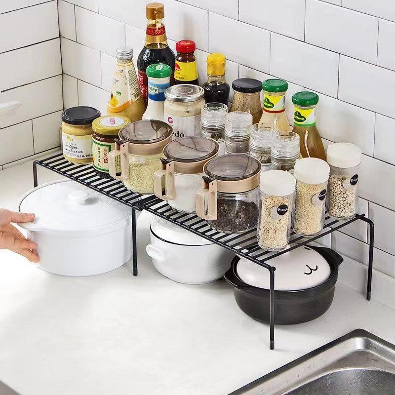 Customized Kitchen Iron Storage Rack Seasoning Rack Dish Rack Retractable Storage Rack