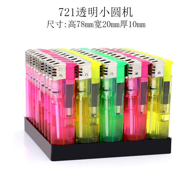 disposable lighter 721 transparent wholesale plastic electronic open flame lighter ordinary supermarket household free shipping by manufacturer