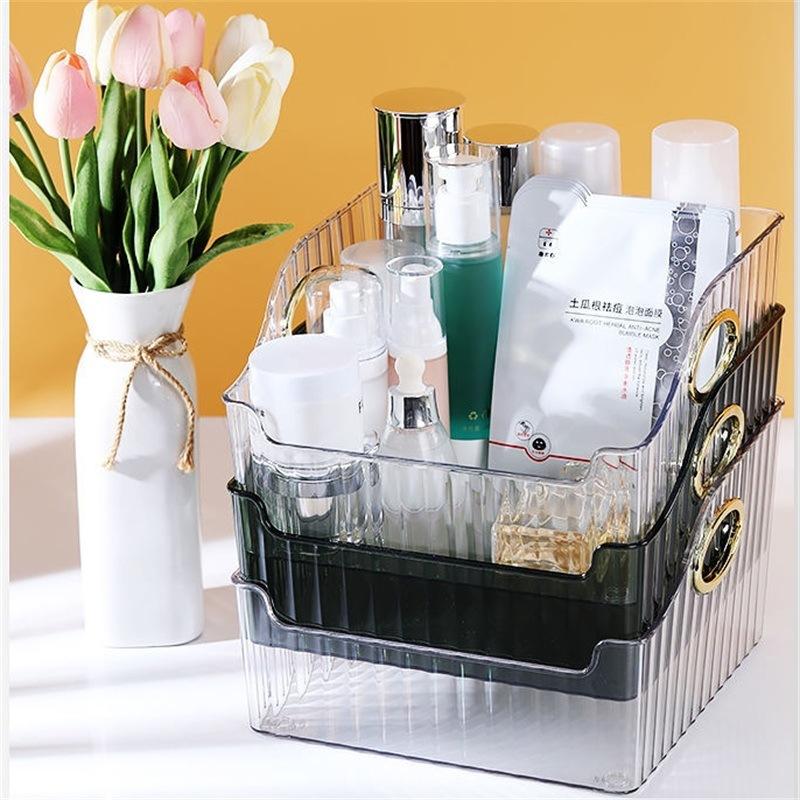 stackable storage box light luxury with wheels cosmetic storage dresser desktop storage portable book storage box