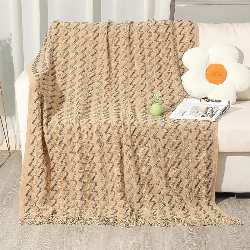 cross-border blanket thickening air conditioning summer cover shawl thin blanket knitted travel plane blanket