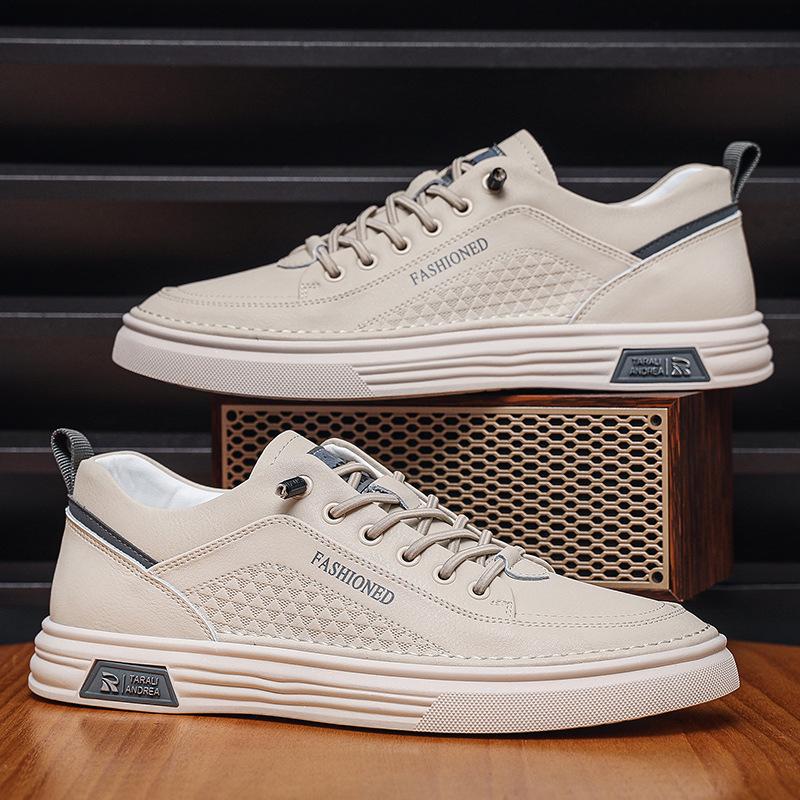 men's sneakers summer new breathable white shoes slip-on versatile student running shoes soft soled flats sneaker