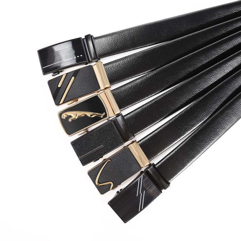 belt men's lychee pattern business casual belt stall supply pant belt clothing leather accessories factory wholesale