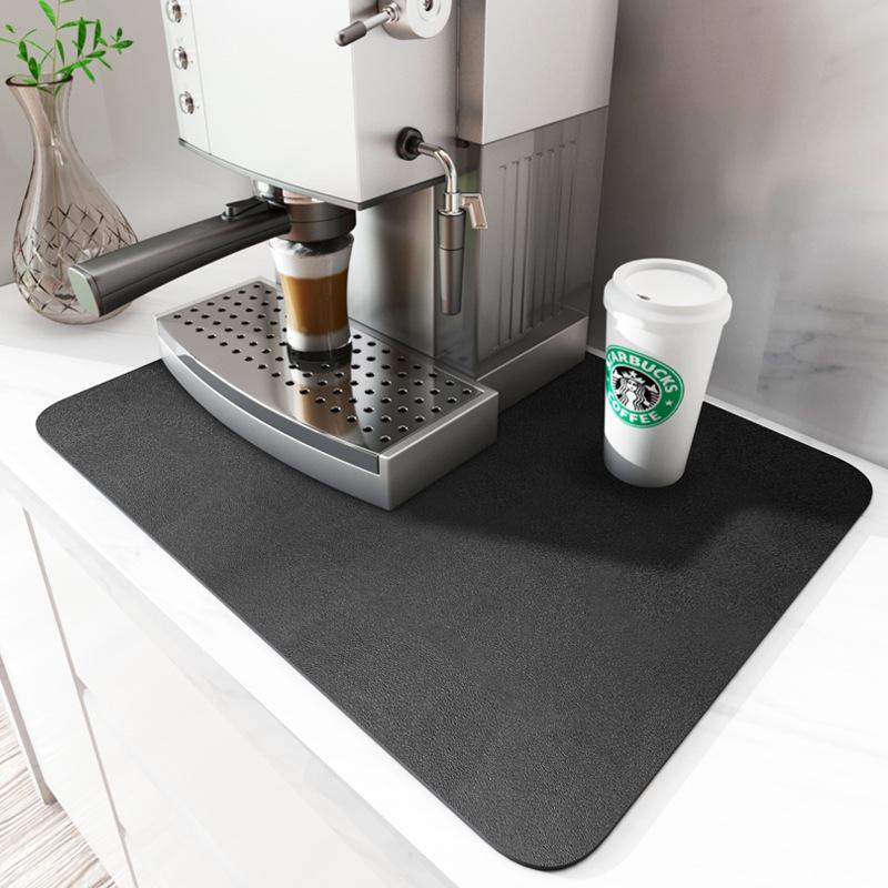 Cross-Border Coffee Machine Absorbent Mat Bowl Plate Drying Mat Non-Slip Bar Draining Mat Kitchen Table Surface Mat Dining Table Disposable Mat